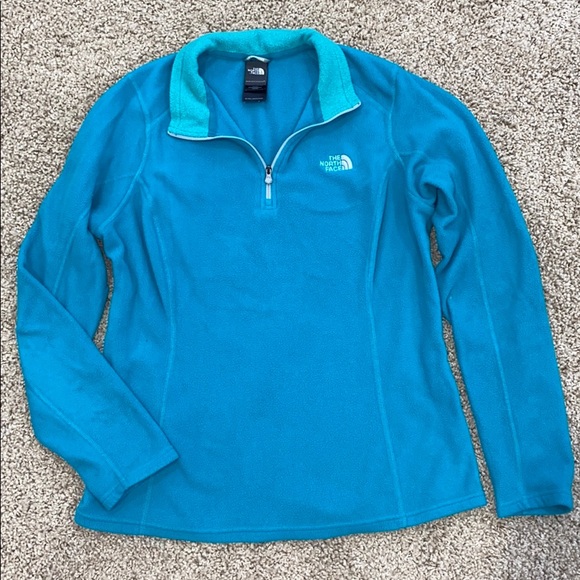 The North Face teal 1/4 zip fleece pullover - Picture 7 of 7